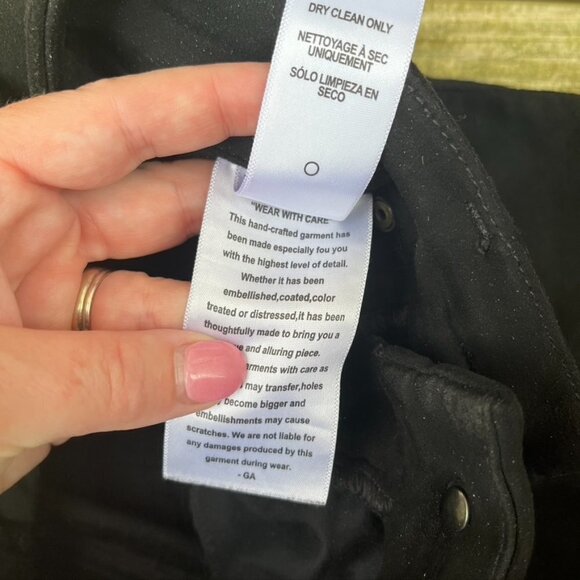 Good American Good Legs Crop Black Pants Jeans 6/28 - Picture 7 of 8